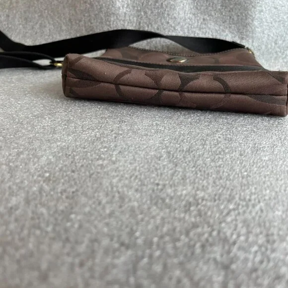 Coach Crossbody Shoulder Bag Brown/Black Swingpack - Picture 8 of 11